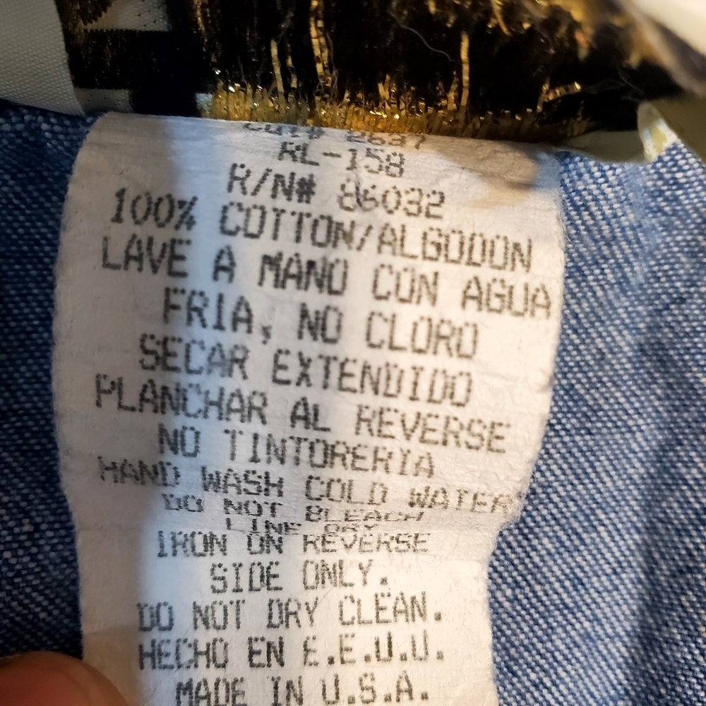 Blue Denim Short Sleeve Top - Picture 4 of 8